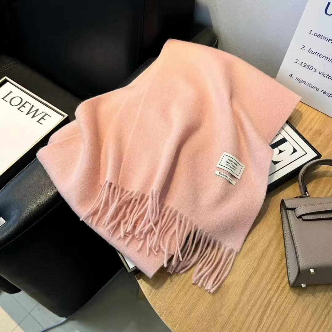 100 Australian Wool Scarf Knitted Soft Warm Neckwear for Women and Men