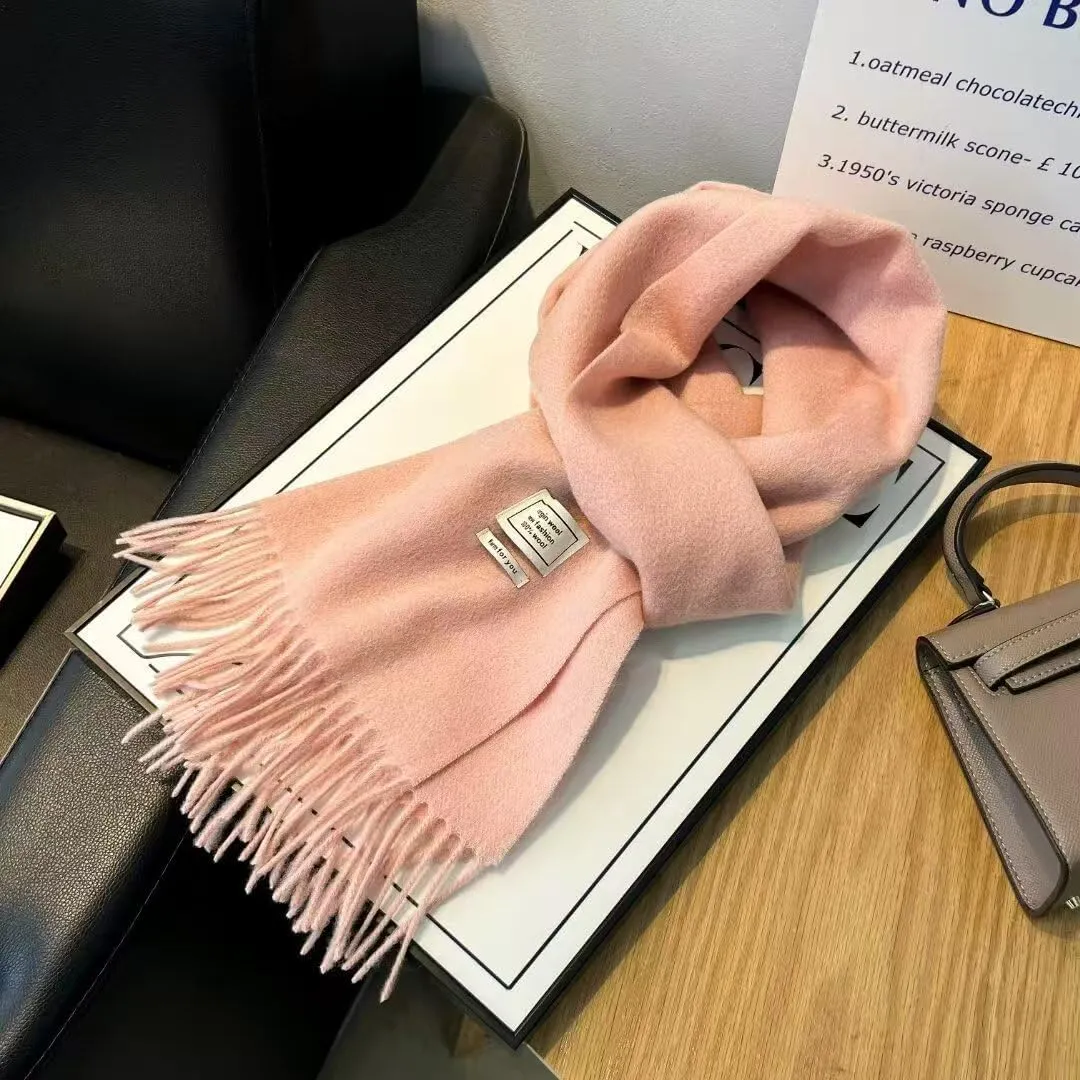 100 Australian Wool Scarf Knitted Soft Warm Neckwear for Women and Men