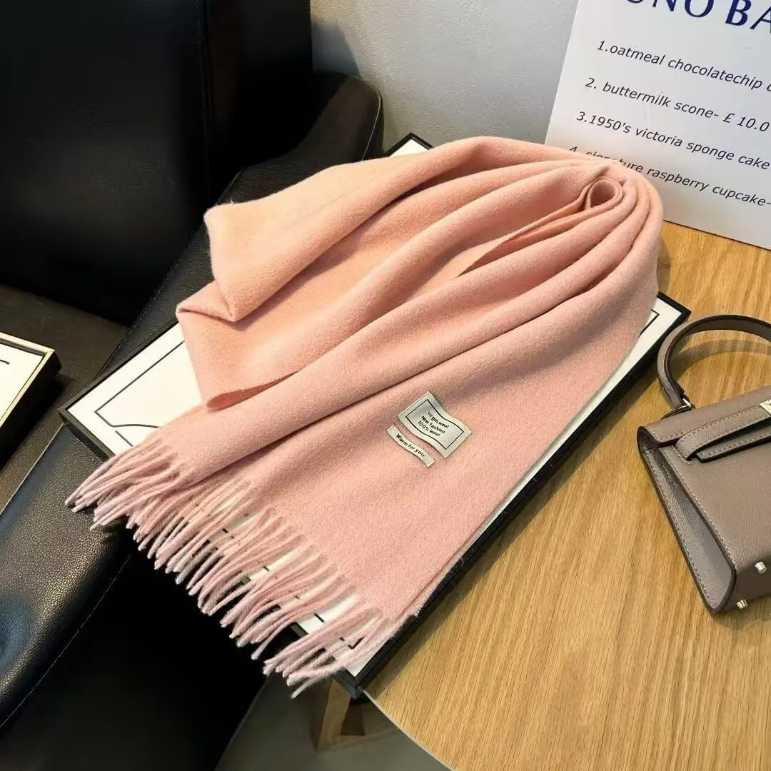 100 Australian Wool Scarf Knitted Soft Warm Neckwear for Women and Men