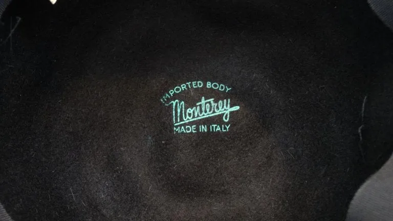 1960s Christian Dior Black Felt Derby Hat