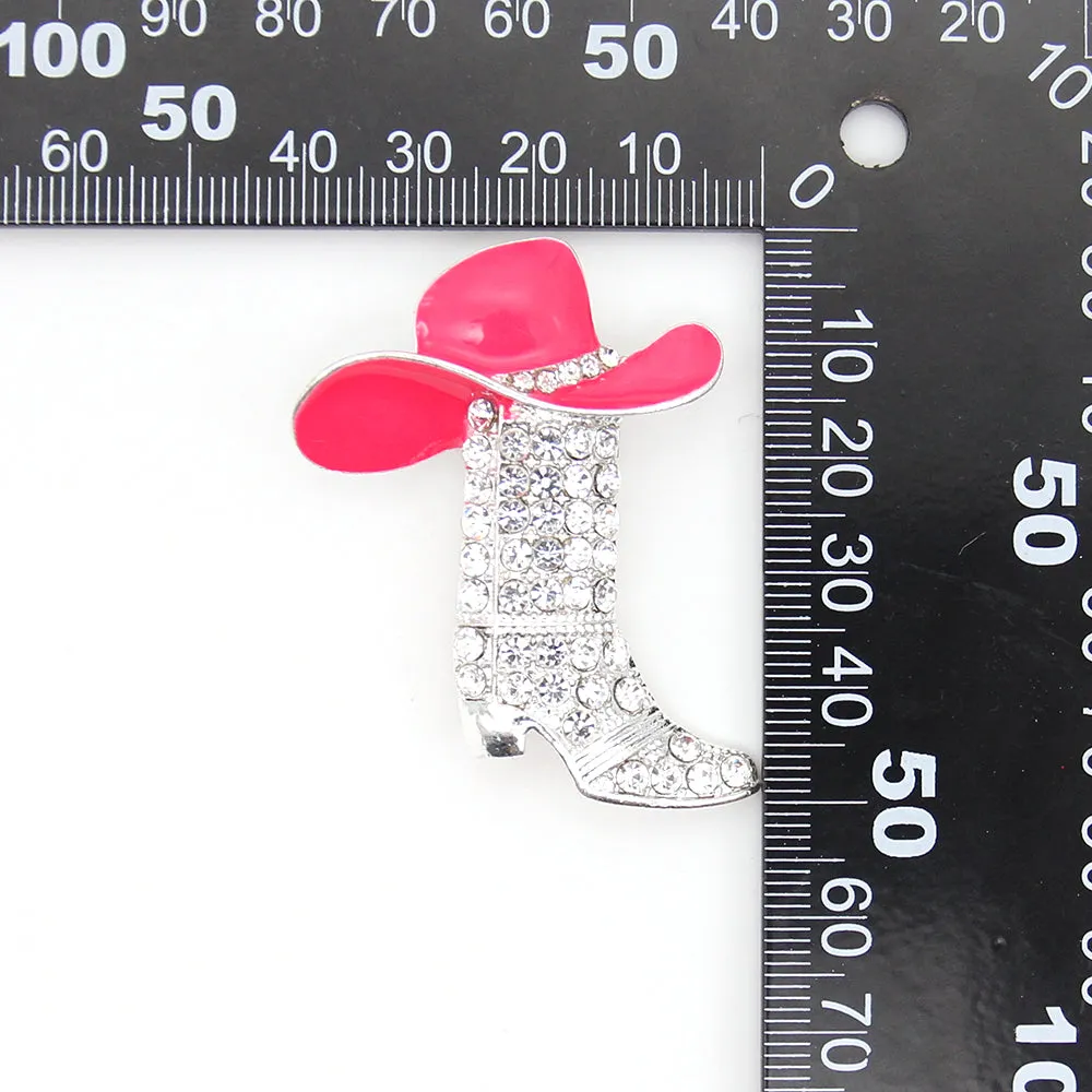 50x38mm Jewelry Crystal Rhinestone Enamel High Heel Shoe Brooch Pin Vintage Fashion Brooch Is Fashionable Jewelry and Gift for Nurse/woman/family/colleague