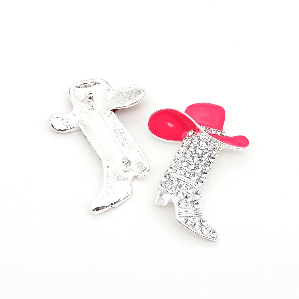 50x38mm Jewelry Crystal Rhinestone Enamel High Heel Shoe Brooch Pin Vintage Fashion Brooch Is Fashionable Jewelry and Gift for Nurse/woman/family/colleague