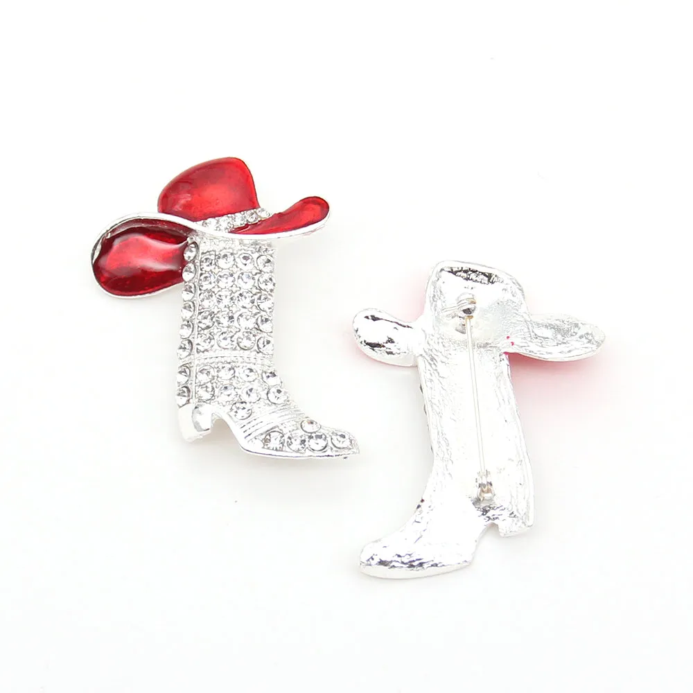 50x38mm Jewelry Crystal Rhinestone Enamel High Heel Shoe Brooch Pin Vintage Fashion Brooch Is Fashionable Jewelry and Gift for Nurse/woman/family/colleague