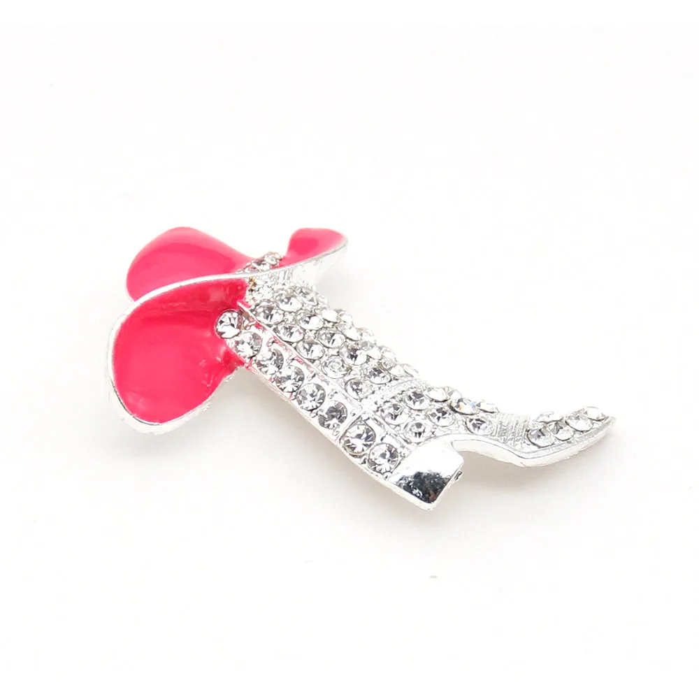 50x38mm Jewelry Crystal Rhinestone Enamel High Heel Shoe Brooch Pin Vintage Fashion Brooch Is Fashionable Jewelry and Gift for Nurse/woman/family/colleague