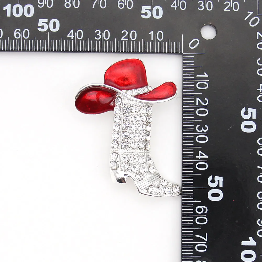 50x38mm Jewelry Crystal Rhinestone Enamel High Heel Shoe Brooch Pin Vintage Fashion Brooch Is Fashionable Jewelry and Gift for Nurse/woman/family/colleague