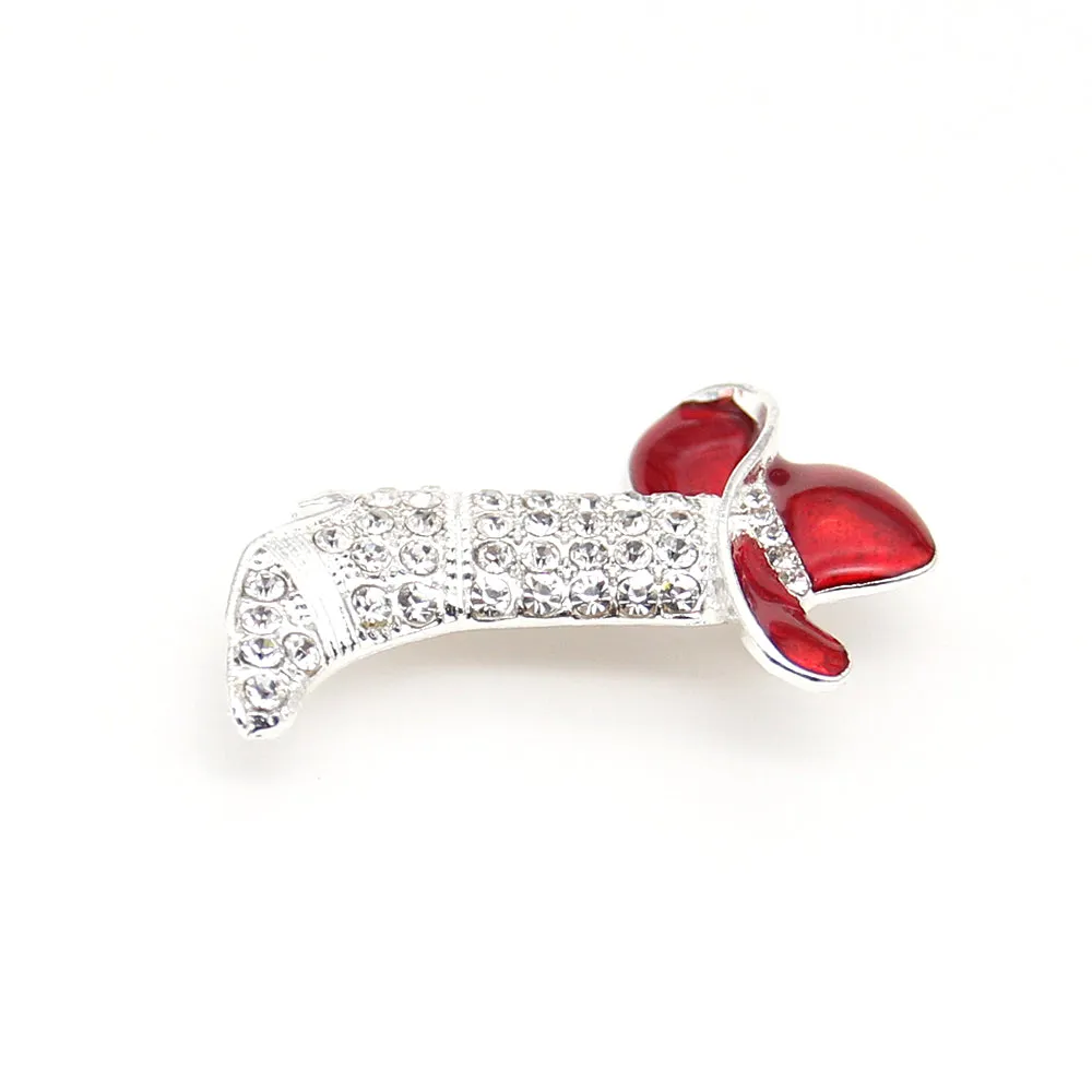 50x38mm Jewelry Crystal Rhinestone Enamel High Heel Shoe Brooch Pin Vintage Fashion Brooch Is Fashionable Jewelry and Gift for Nurse/woman/family/colleague
