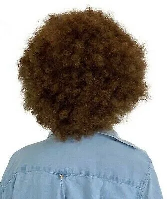 Adult Men's 80's Painter Afro Wig with Full Beard and Mustache Paint Brush and Palette Combo Set, (Adult)