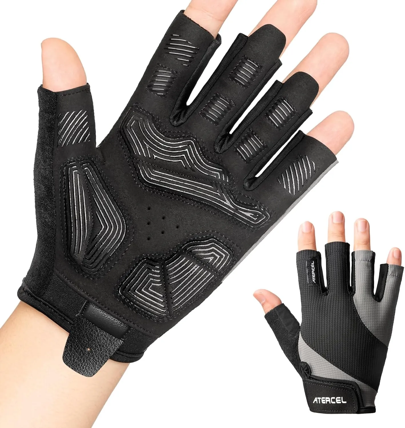 ATERCEL Workout Gloves for Men and Women, Weight Lifting With Firm Grip, Lightweight for Exercise, Cycling, Fitness, Pull Ups, Training, Climbing and Rowing