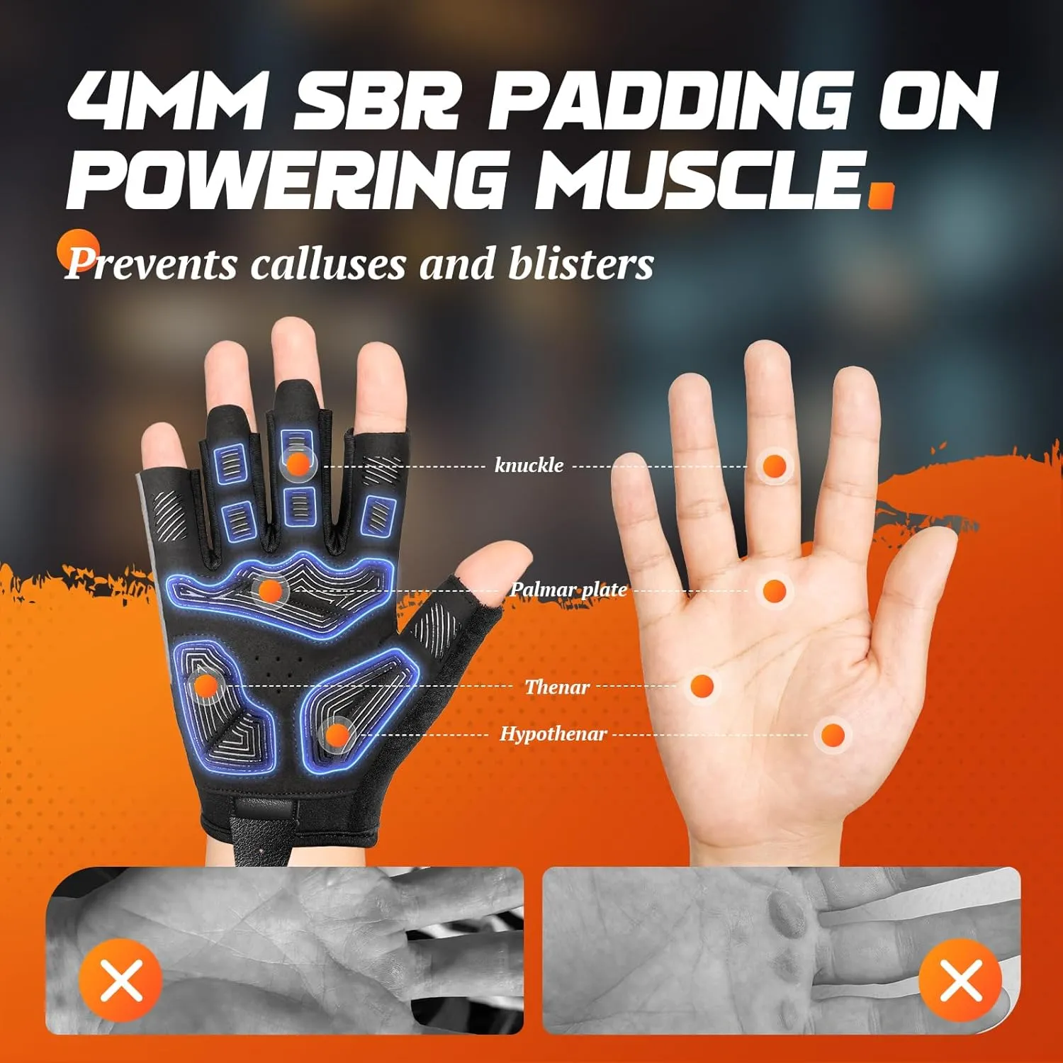 ATERCEL Workout Gloves for Men and Women, Weight Lifting With Firm Grip, Lightweight for Exercise, Cycling, Fitness, Pull Ups, Training, Climbing and Rowing