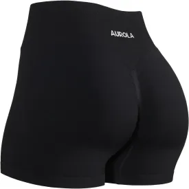 AUROLA Influence Workout Shorts for Women,2.5 3.5 4.5 5.5 6.5 No Roll Up Squat Proof Scrunch Seamless Compression Gym Short