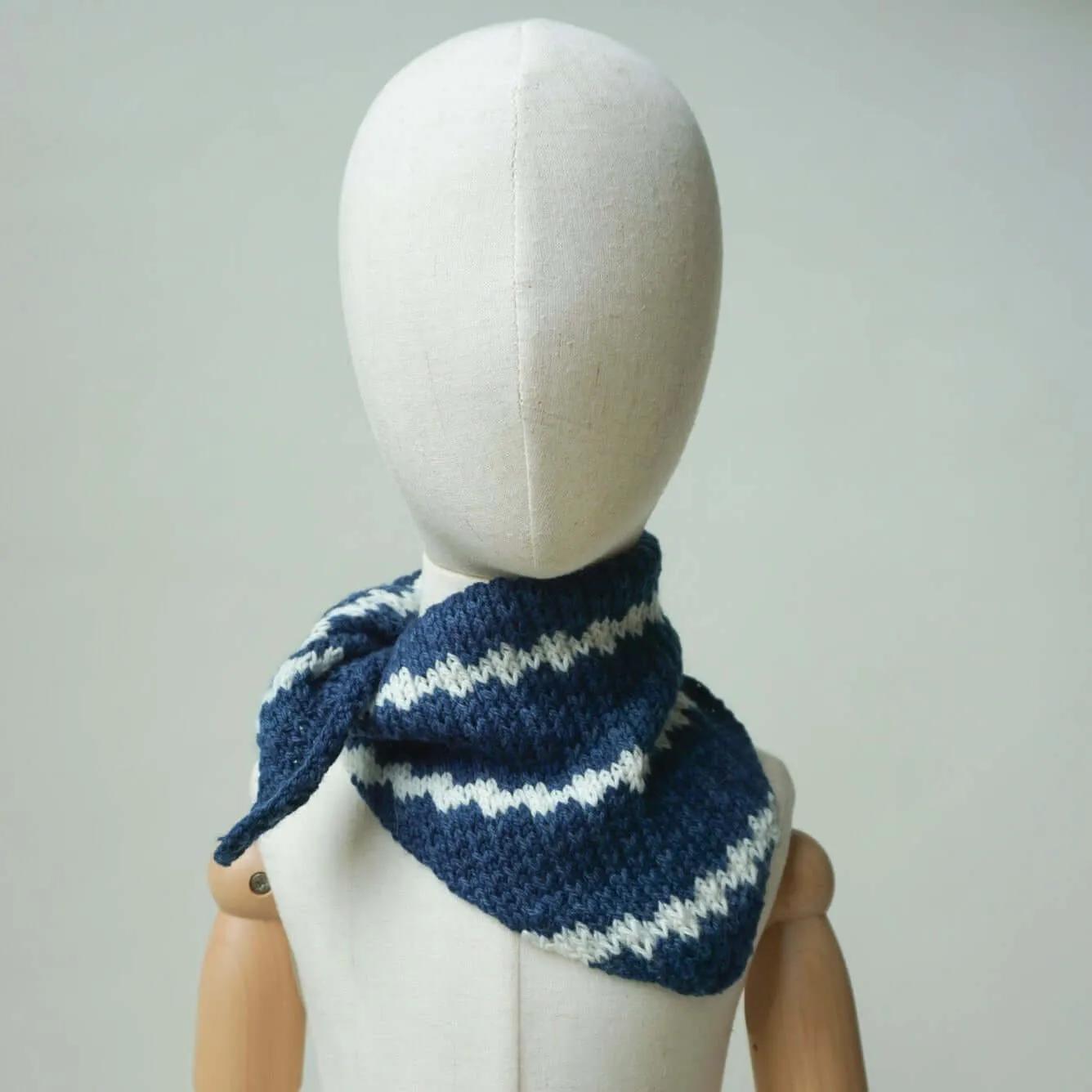 Baby Alpaca & Wool Striped Bandana Scarf