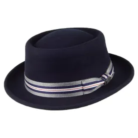 Bailey Hats Klaxon Pork Pie Hat - Navy Blue