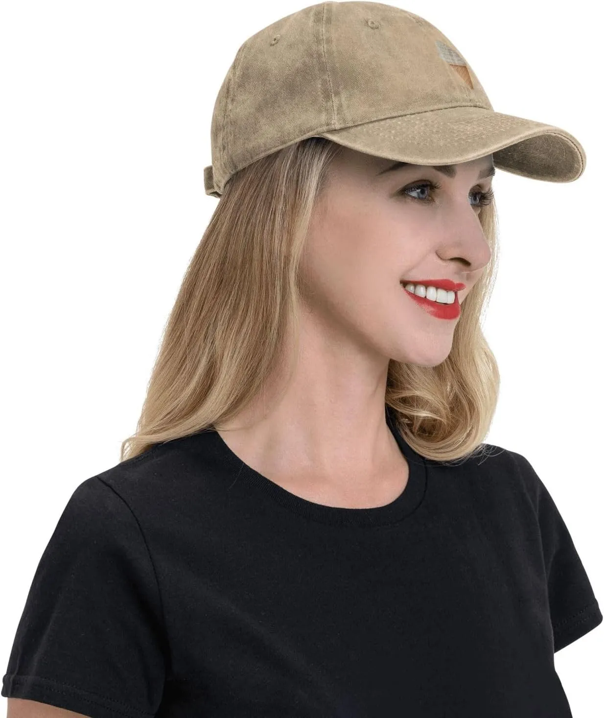 Black Creamy Ice Cream Cone Pattern Washed Cowboy Baseball Cap for Adults - Stylish and Breathable Hat
