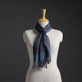Blue - Kumaun Handwoven Merino Wool Scarf 248