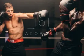 Boxer missing his opponent in a fight