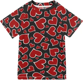 Boys Rash Guard Short Sleeve UPF 50  Christmas Tree Cakes Quick Dry Swim Shirts Swimwear for 3-12Y