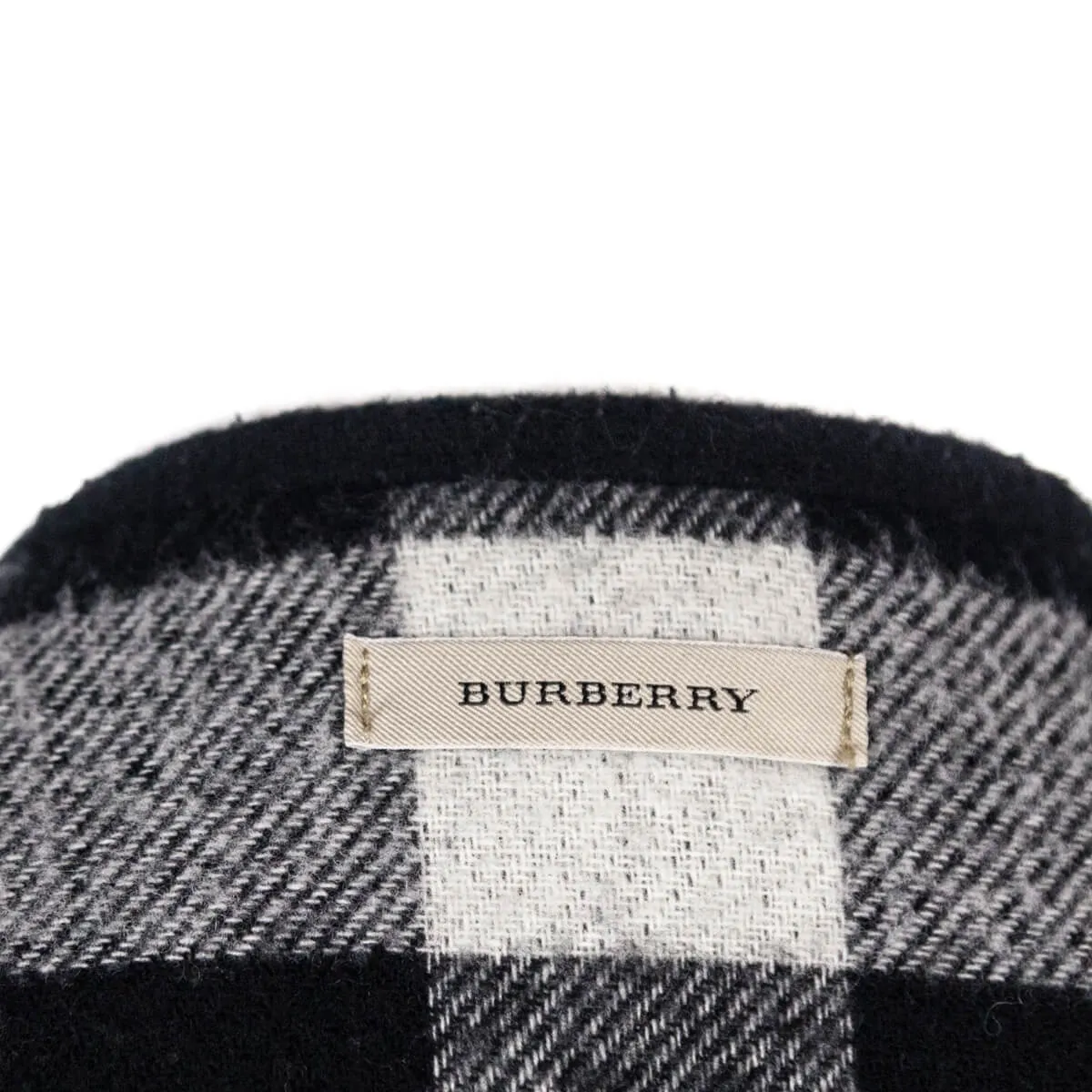 Burberry Beige & Black Reversible Wool Shawl