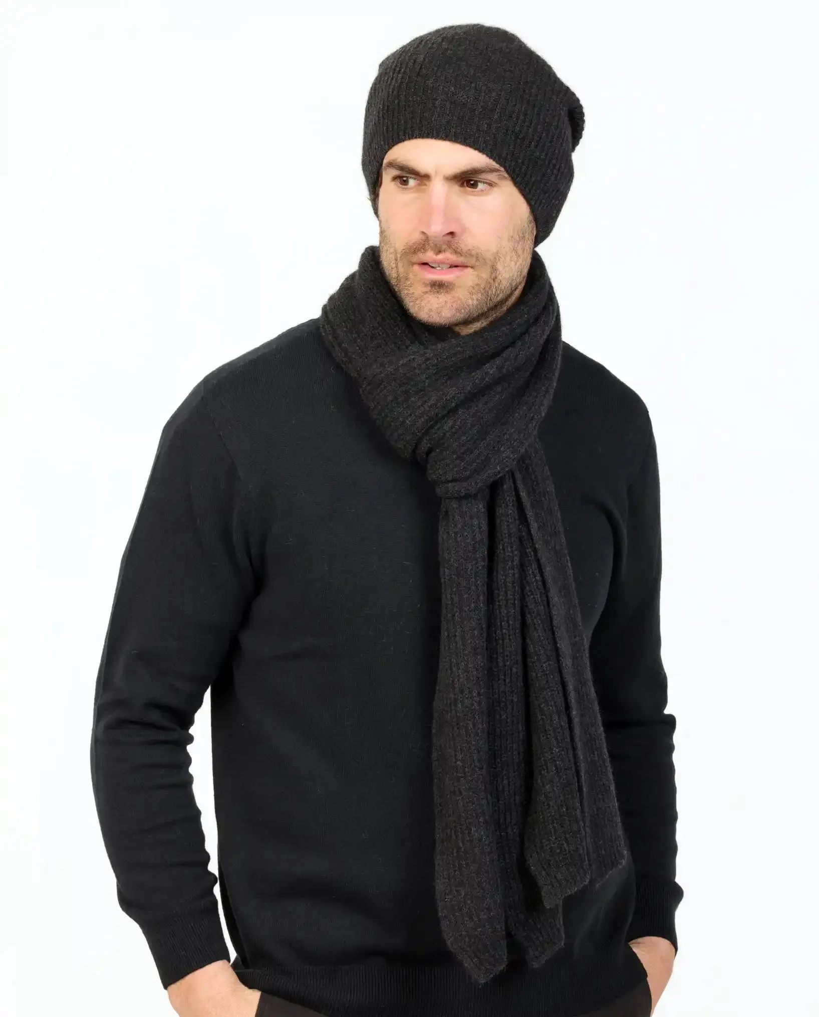 Charcoal Slouch Scarf - NX876