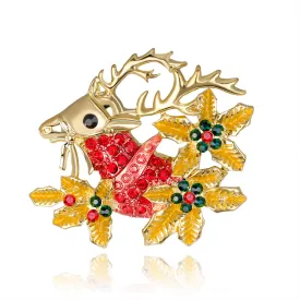 Christmas deer rhinestone brooch-fashion accessories-christmas brooch-perfect gift