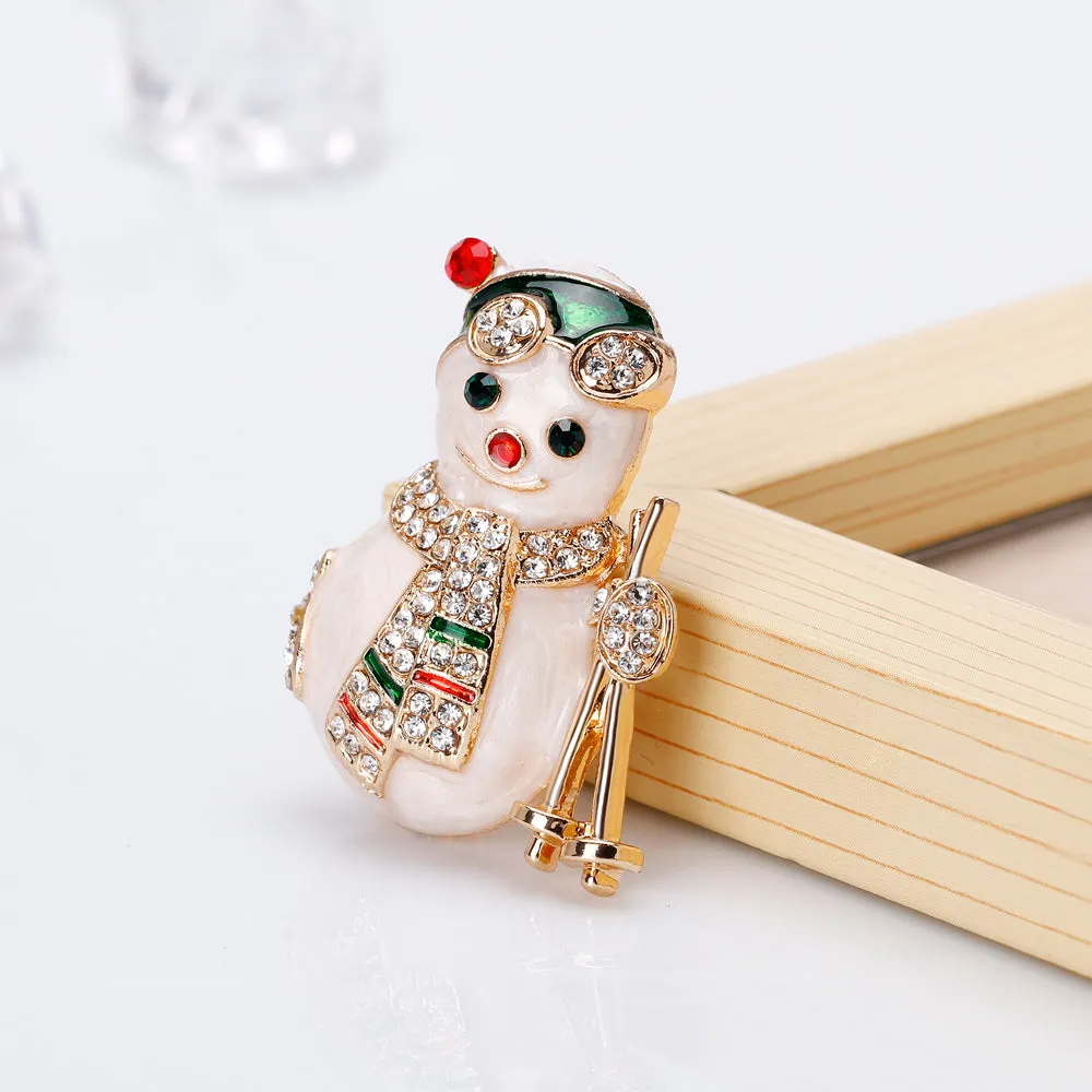 Christmas Snowman-Christmas Brooch-Holiday Brooch-Perfect Gift for Christmas