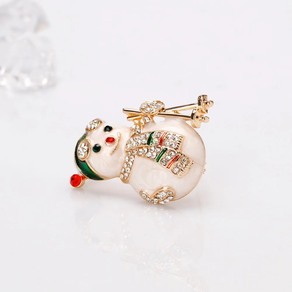 Christmas Snowman-Christmas Brooch-Holiday Brooch-Perfect Gift for Christmas