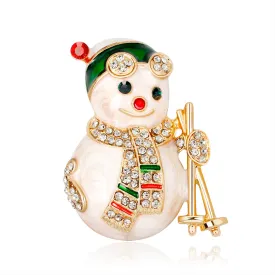 Christmas Snowman-Christmas Brooch-Holiday Brooch-Perfect Gift for Christmas