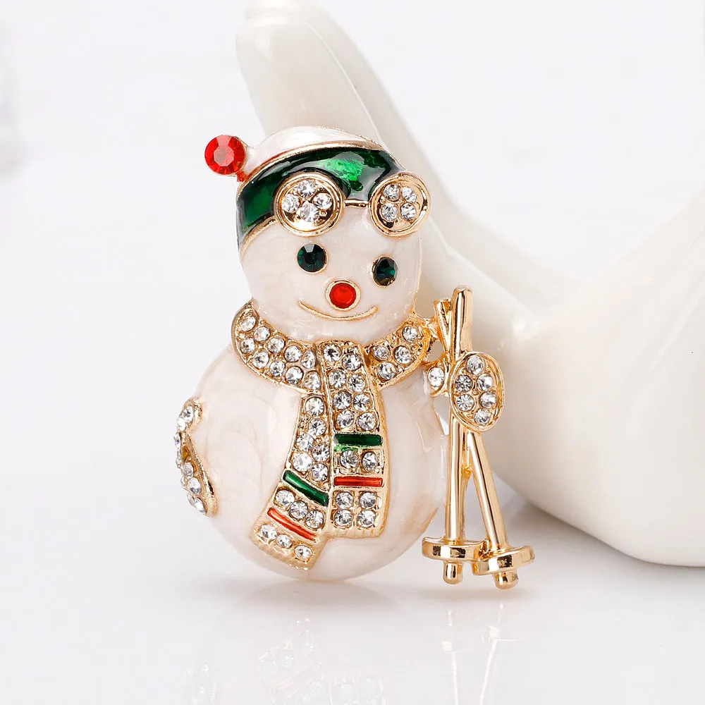 Christmas Snowman-Christmas Brooch-Holiday Brooch-Perfect Gift for Christmas