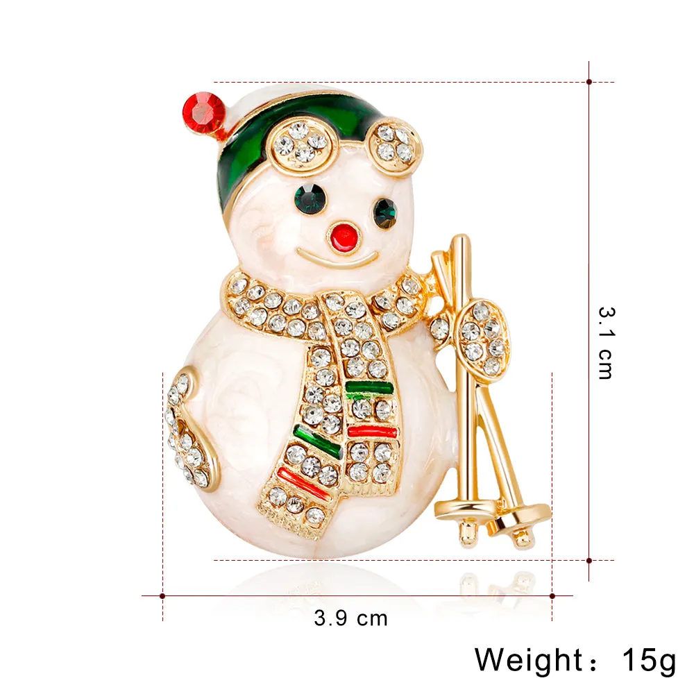Christmas Snowman-Christmas Brooch-Holiday Brooch-Perfect Gift for Christmas
