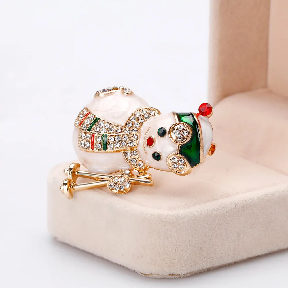 Christmas Snowman-Christmas Brooch-Holiday Brooch-Perfect Gift for Christmas