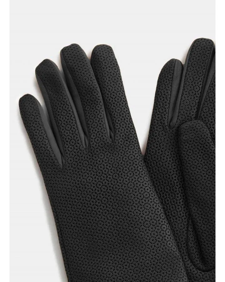 Cinzia Rocca Perforated Pattern Nappa Leather Gloves