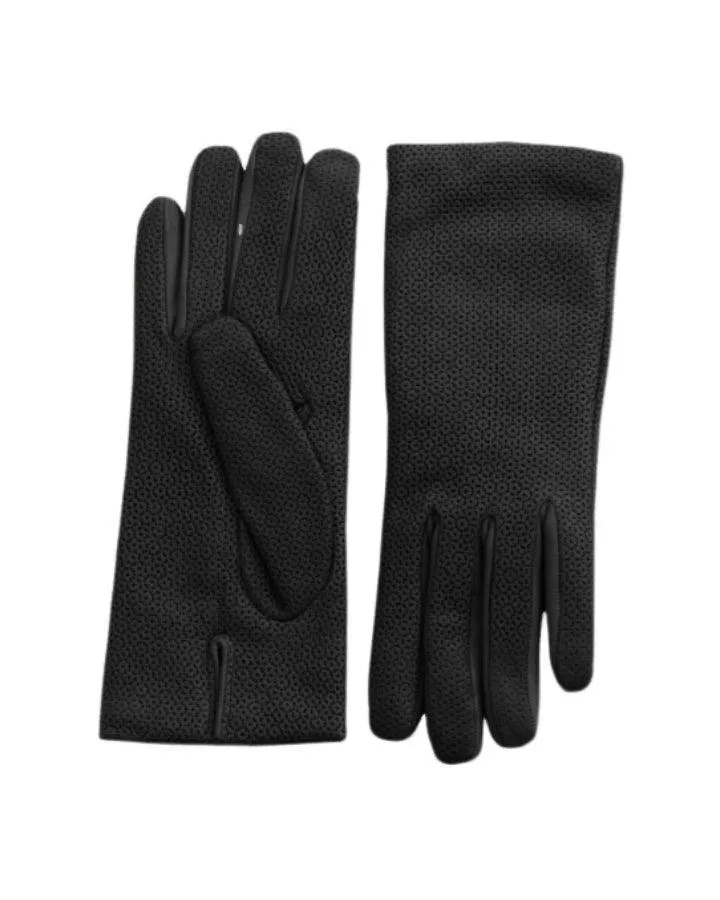 Cinzia Rocca Perforated Pattern Nappa Leather Gloves