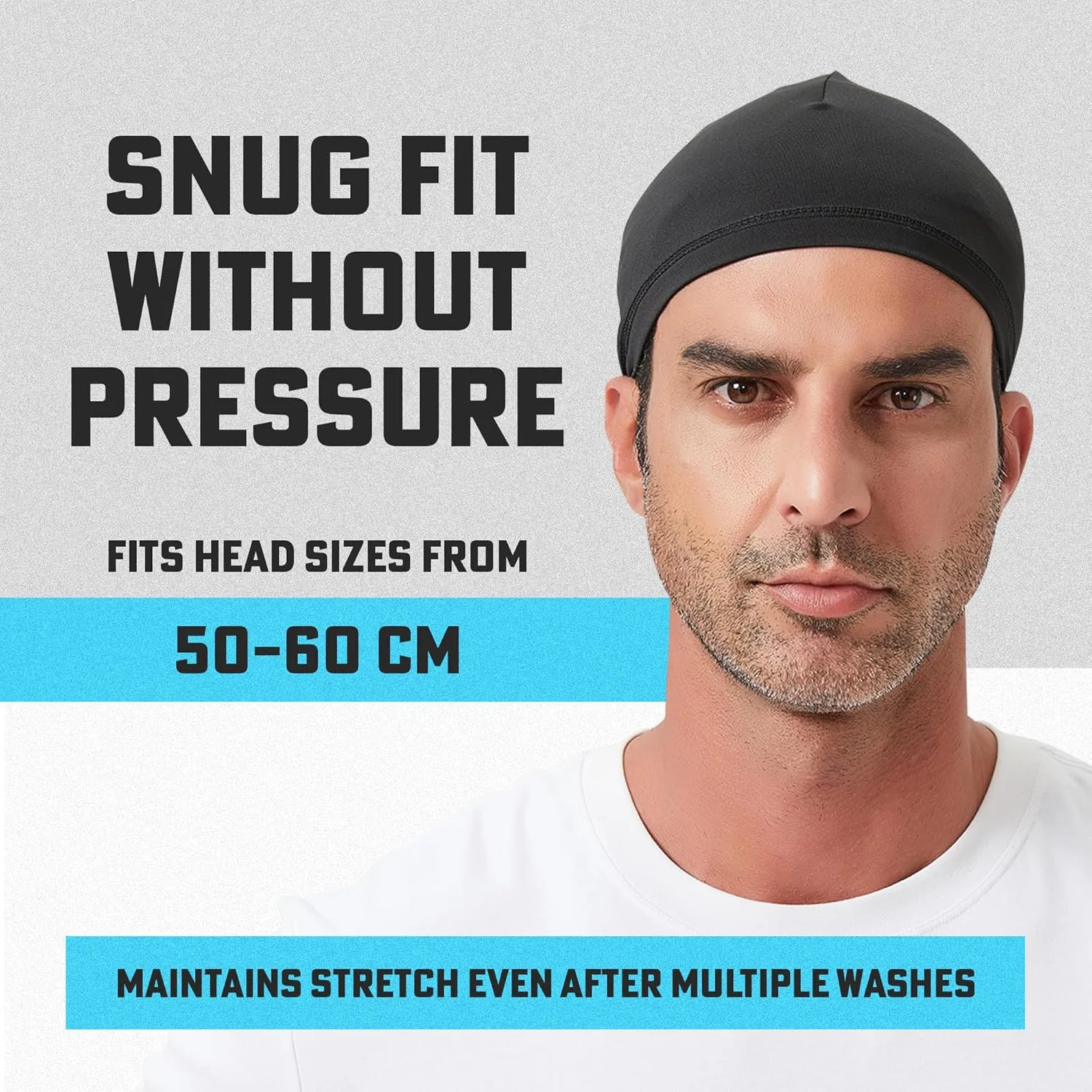 Cooling Skull Cap,Moisture-Wicking Helmet Liner for Running, Cycling,Unisex,Hard Hat Liner - 5-Pk