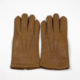Cork real peccary gloves, cashmere lined