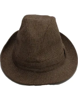 COUNTRY CLUB Mens Vintage Homburg Hat Size 56 6 7/8 Medium Brown