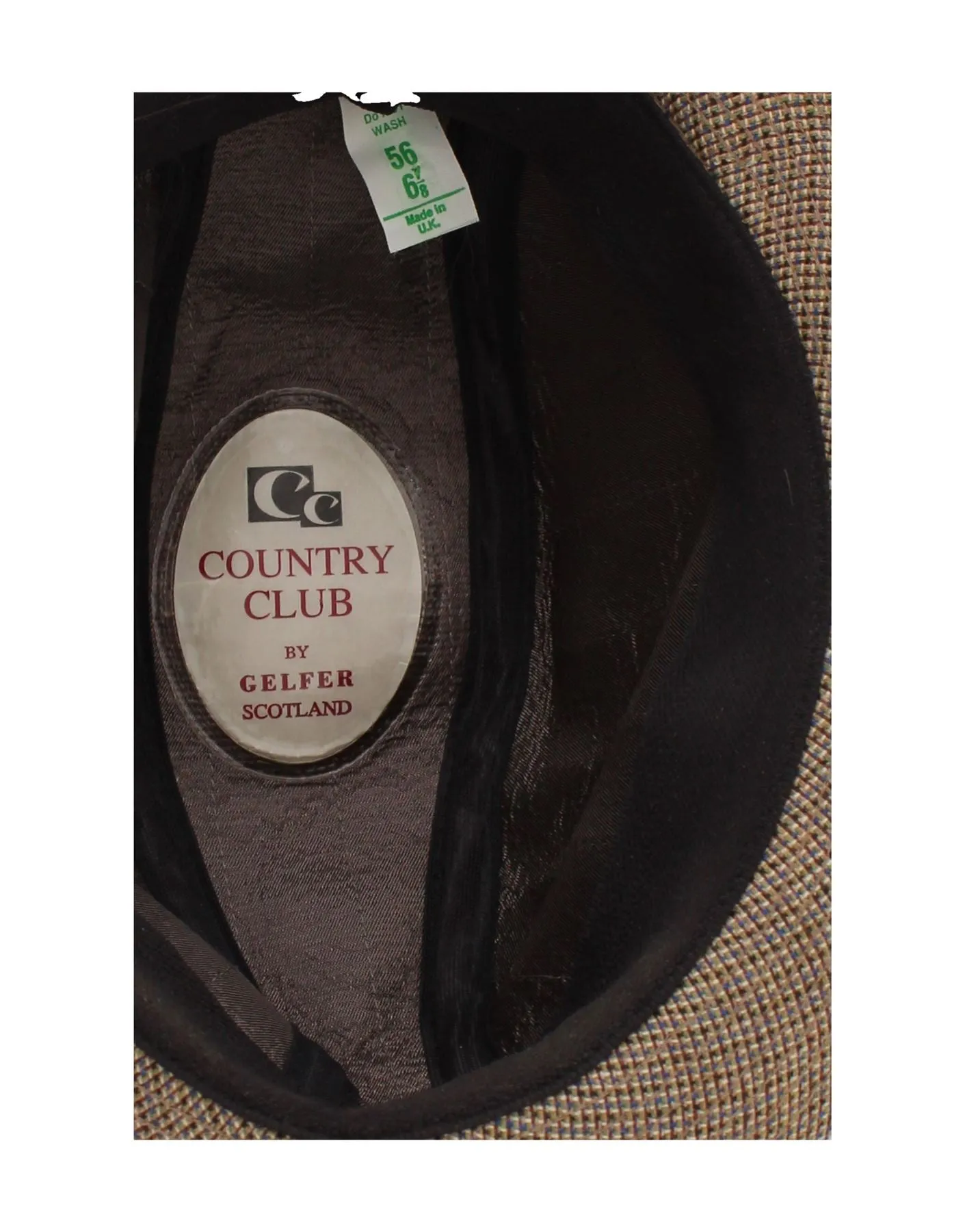 COUNTRY CLUB Mens Vintage Homburg Hat Size 56 6 7/8 Medium Brown