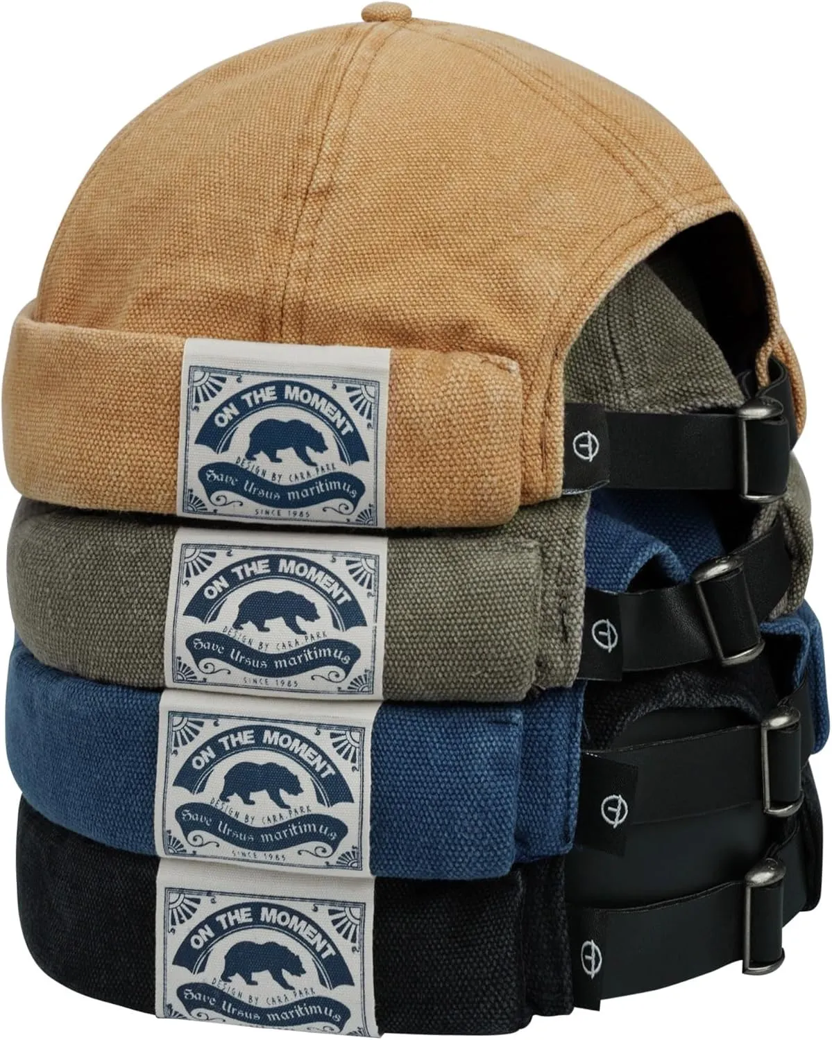 Croogo Brimless Docker Cap - Rolled Cuff Harbour Hat Unisex Skull Sailor Fisherman No Visor Cool Beanie Watch Cap
