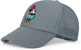 Disney Adult Trucker Hat, Minnie Mouse Mesh Snapback Baseball Cap