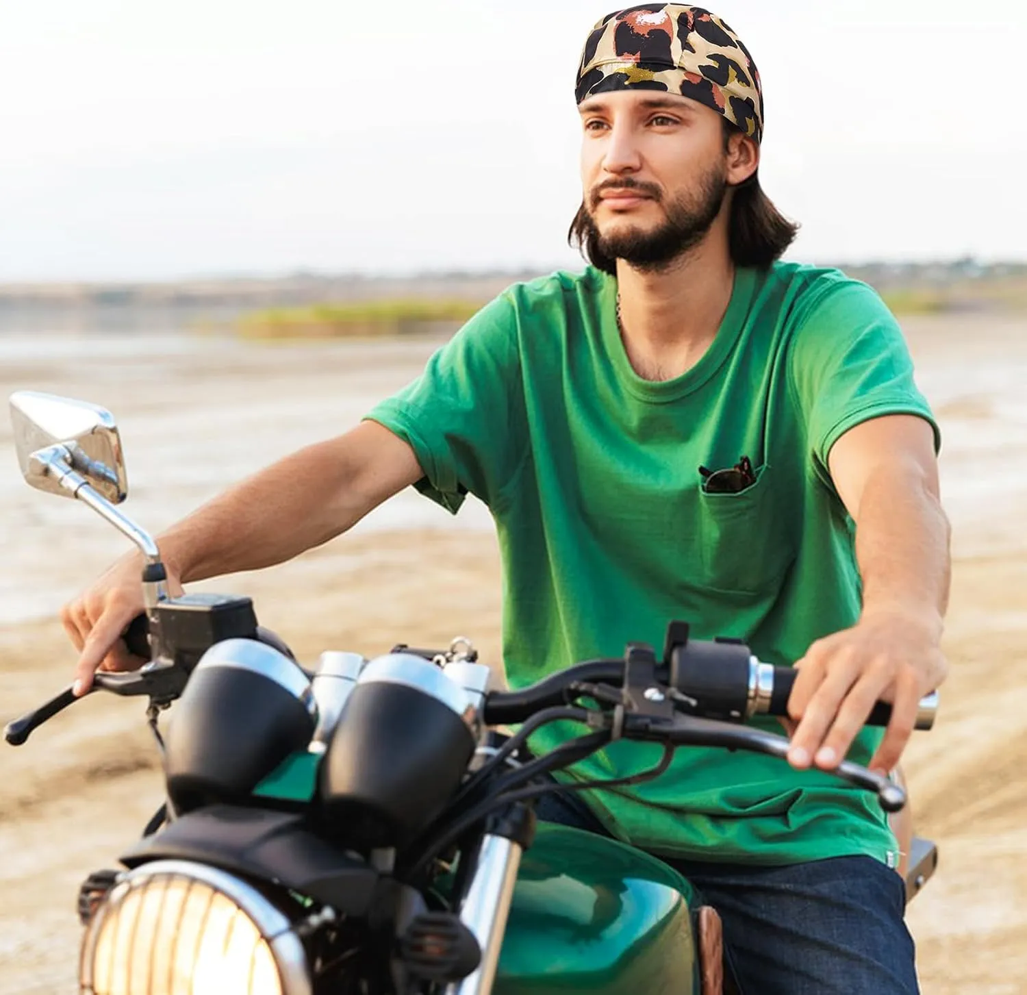 DOCILA Do Rags for Men Skull Cap Women Silk Helmet Liner Doo Rag Silky Motorcycle Head Wrap Bandana Cycling Satin Durags