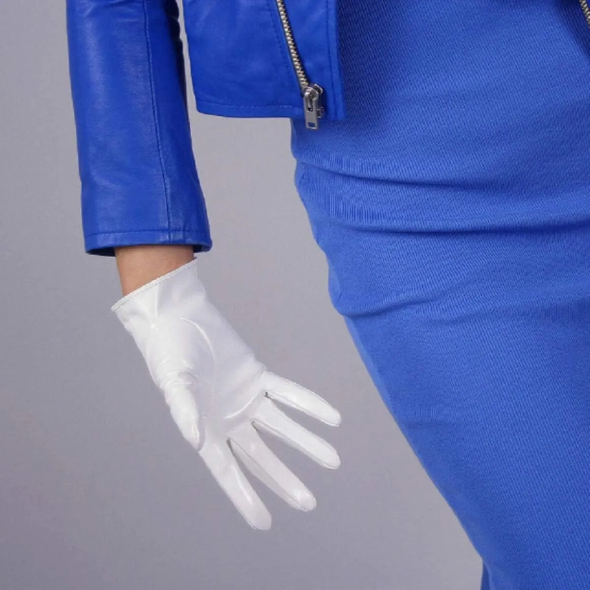 DooWay Women's Short Dress Leather Gloves for Evening Costumes Daily Faux Leather PU 21cm