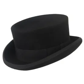 El Havre Black Wool Porkpie Hat