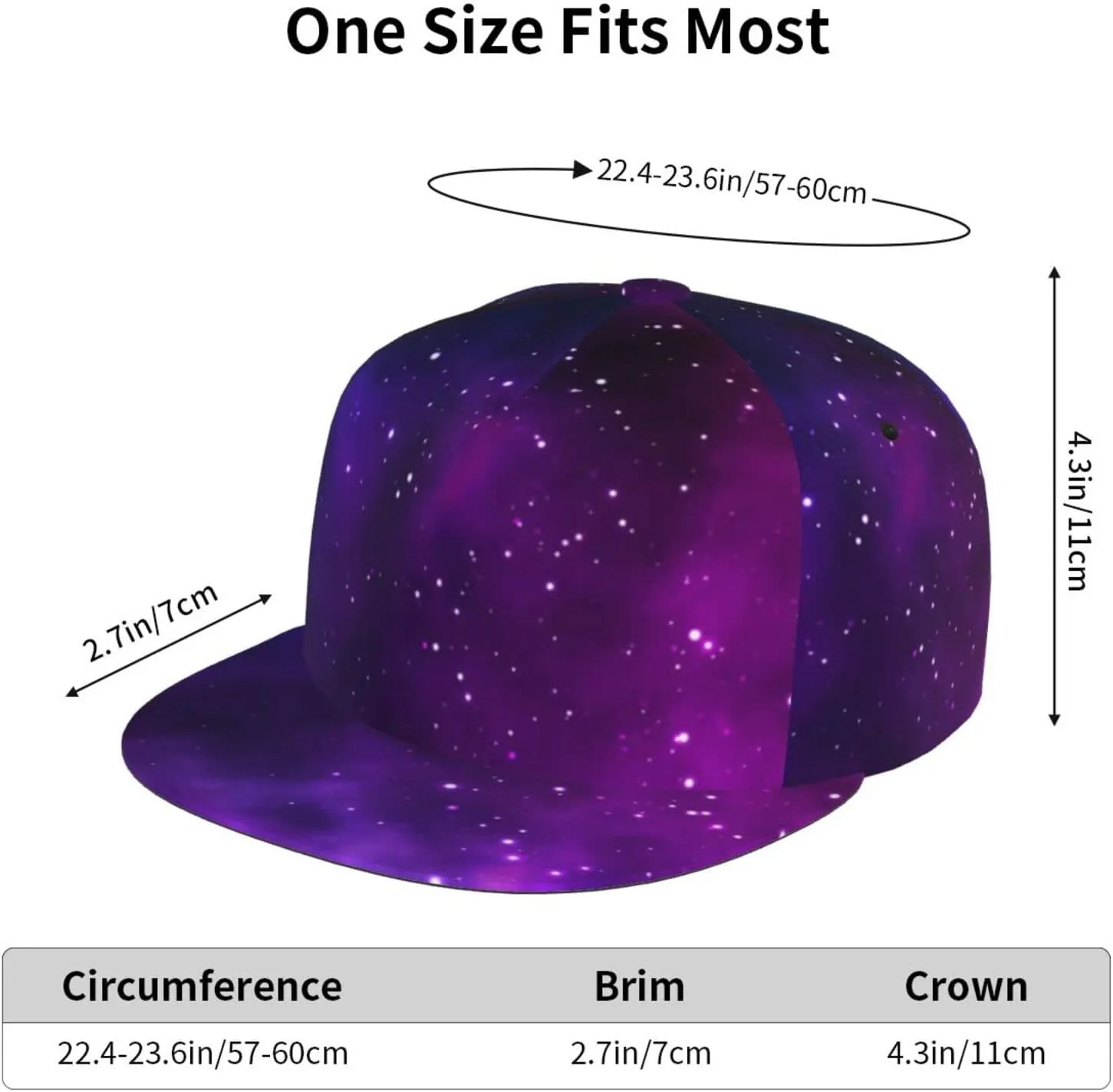 Fashion Galaxy Baseball Cap for Men Women Unisex Adjustable Trucker Hats Snapback Sun Hat Galaxy Flat Bill Brim Hats