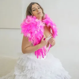Feather Shrug - Flamingo Pink