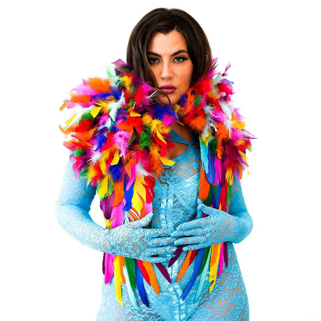Feather Shrug - Rainbow (RAINBOWBRIGHT)