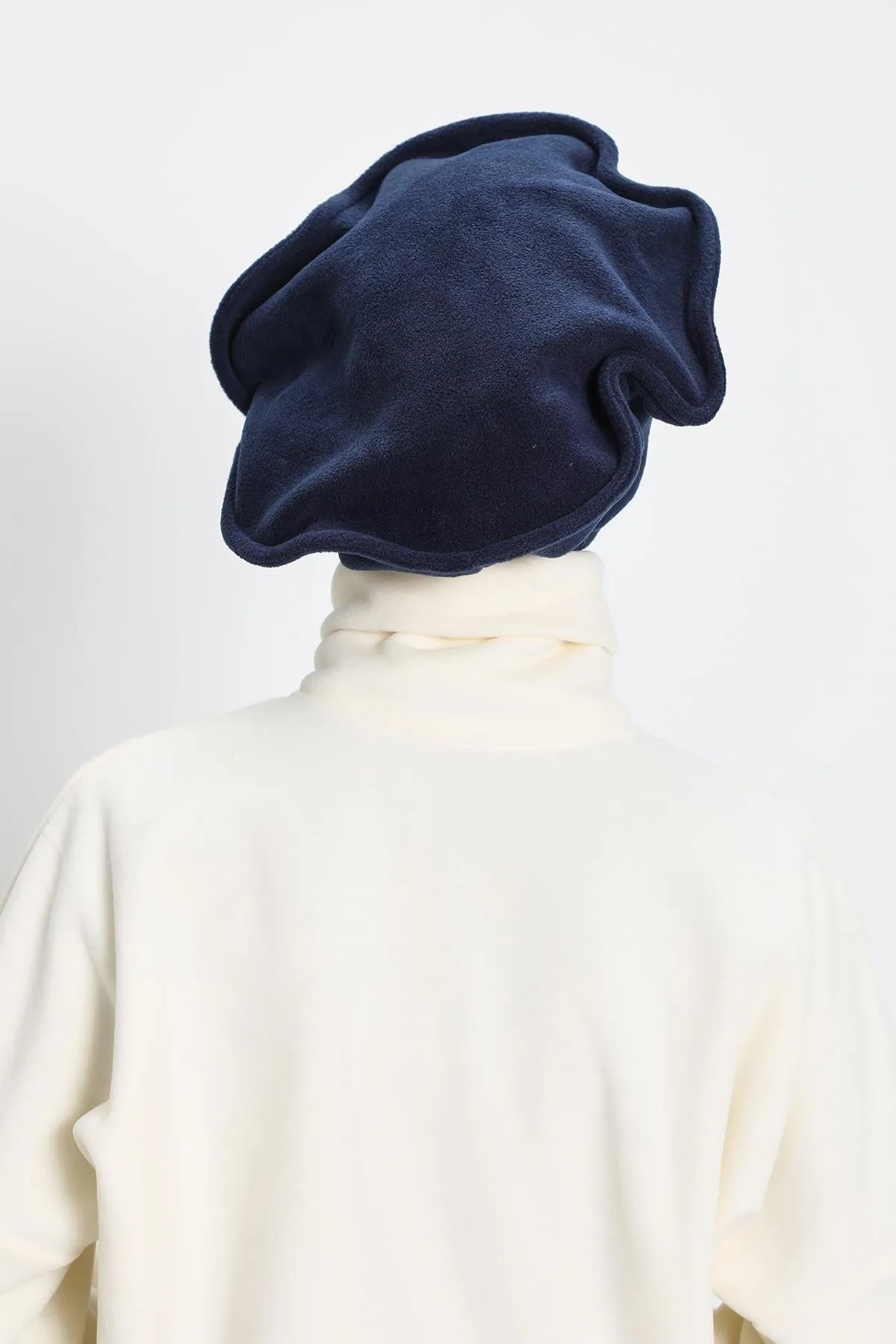 French Artist Style Winter Cap, Chic Fleece Turban Beret, Women's Warm Painter-Style Winter Hat, Elegant Winter Headwear,B-79PL