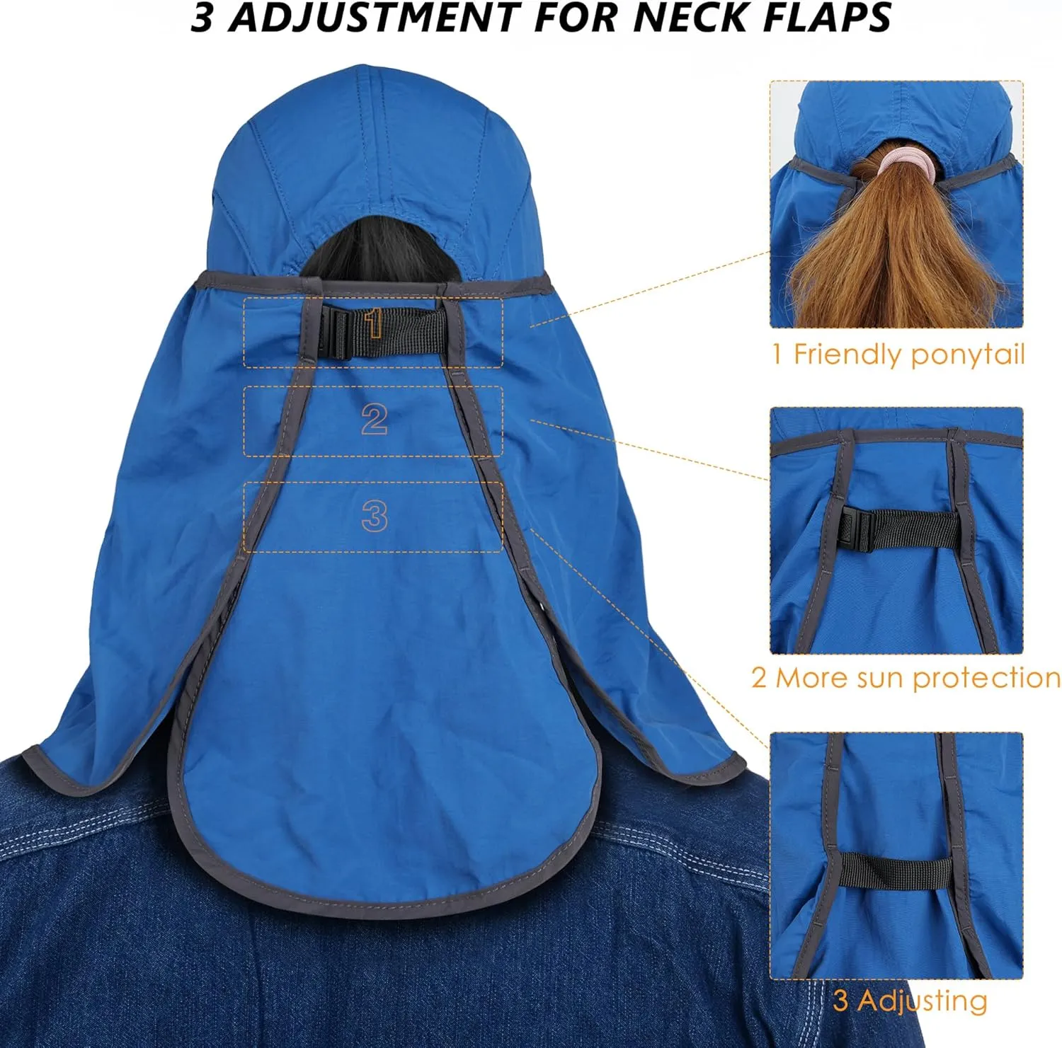GADIEMKENSD UPF 50  Folding Fishing Hat 360 Outdoor Sun Hat