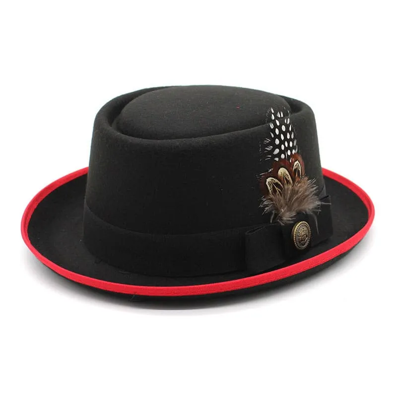 Giovanni Feather Porkpie Hat