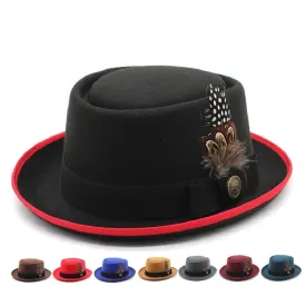 Giovanni Feather Porkpie Hat