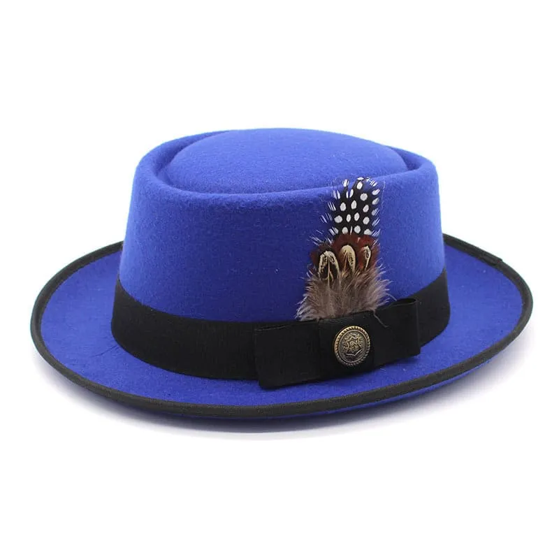 Giovanni Feather Porkpie Hat