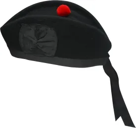 Glengarry Cap-Traditional Scottish Hat,100% Wool, Acrylic Wool Tartan,Kilts/Bagpipes Accessories,Polyester Cotton Ribbon