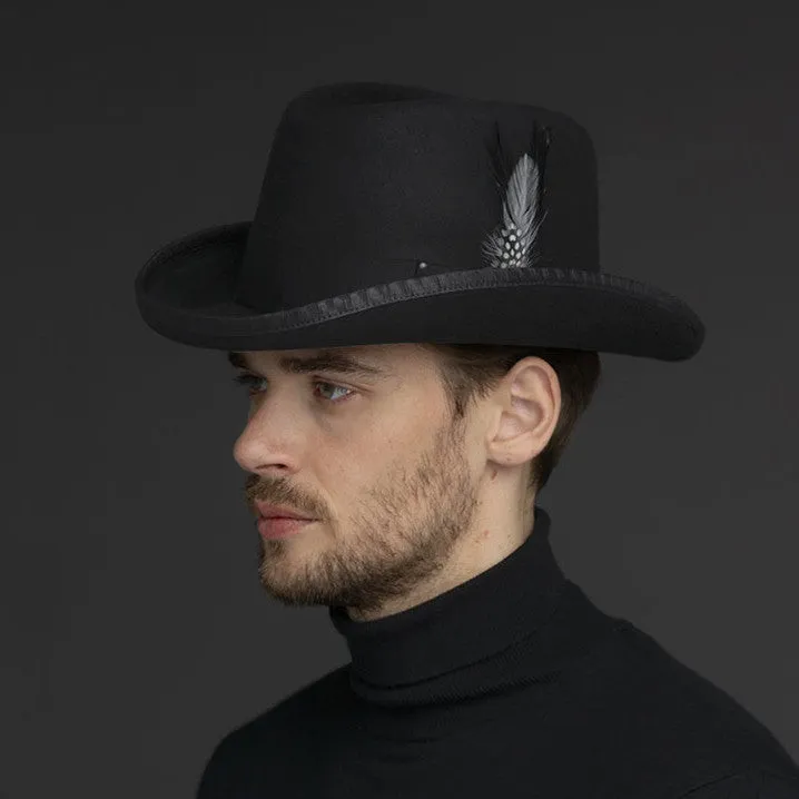Godfather Rolled Brim Wool Homburg by Bailey